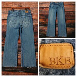 BKE Jeans Mens 32X29 Tyler Relaxed Baggy Distressed 100% Cotton Denim Buckle